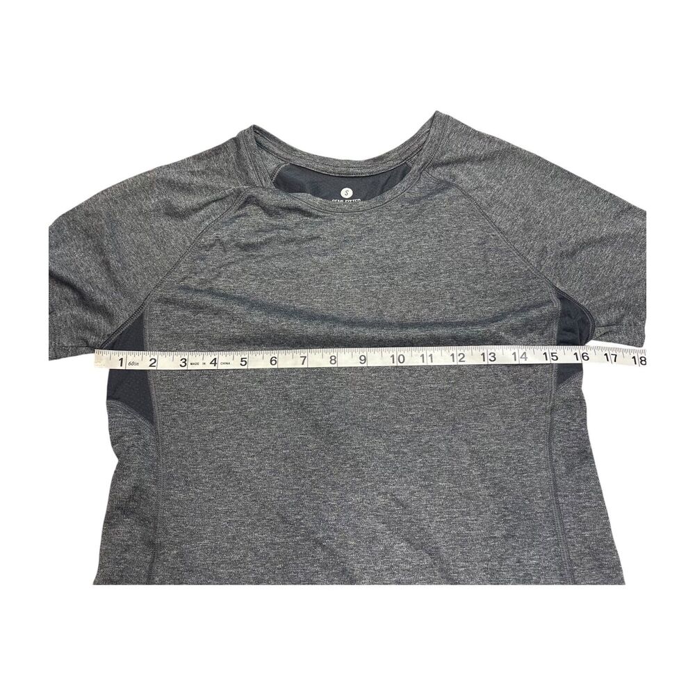 Old Navy Semi-Fitted Top Womens Heather Gray Polyester Raglan Sleeve Performance - Picture 4 of 7